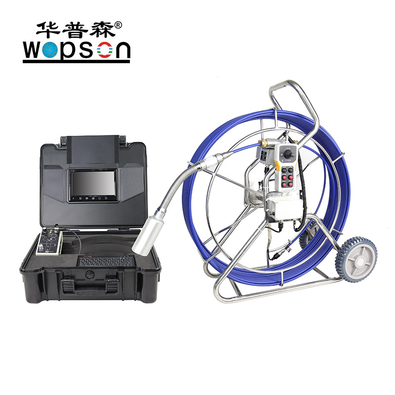 A4-C50BF 120M cable counter Manual focus Pipe Sewer Drain Inspection Snake self-leveling CCTV Camera